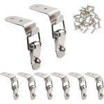 Lot de 8 verrous � ressort � 90 degr�s en acier inoxydable avec fermoir � boucle et vis de montage pour ...