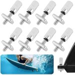Lot de 8 vis de d�rivation pour planche de surf, en acier inoxydable 316, pour planche de surf, planche ...