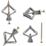 Lot de 80 chevilles papillon pour plaques de pl�tre avec vis, chevilles � expansion papillon avec jeu ...