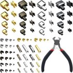 Lot de 80 pi�ces de r�paration de fermetures �clair en m�tal en alliage de zinc avec pince pour v�tements, ...