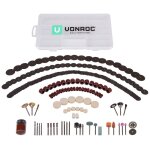 Lot d'accessoires pour outils multifonctions rotatifs - 192 pieces - coffret de rangement - vonroc