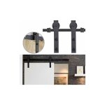 Lot de ferrures de porte coulissantes 200 cm - syst�me de porte coulissante - rail de roulement - rail ...