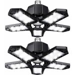 Lot de led de garage - 120 w - 12000 lm - lampe d'atelier - plafonniers d�formables - panneaux e26 / ...