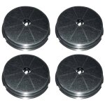Lot de quatre filtres charbon rond type 180 cr300 190x40 mm