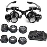 Loupes 10x, 15x, 20x et 25x avec �clairage led r�glable pour bijoutiers et horlogers, a