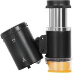 Loupe 60x �clair�e avec 2 led et 1 lampe uv, focale r�glable, id�ale pour bijoutiers, horlogers, gemmologues ...