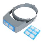 Loupe de bandeau, loupe de bijoux professionnelle � double lentille, loupe binoculaire en verre opitcal ...