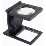 Loupe compte - fils pliant pliable avec monture en m�tal peint en noir