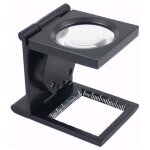 Loupe compte - fils pliant pliable avec monture en m�tal peint en noir