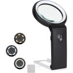 Loupe eclairante, loupe � main sur pied 6x 25x avec lumi�re 8 led, lampe loupe � intensit� variable, ...