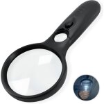 Loupe �clair�e 3x / 45x pour la lecture de petits caract�res, de cartes, de pi�ces de monnaie et de bijoux ...