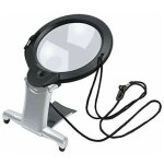 Loupe g�ante avec lampe led - lecture mains libres - (cou et bureau)