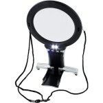 Loupe de grossissant cou et de bureau loupe 6x, bras et bureau mains - libres �clair�s loupe � led travaux ...