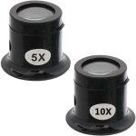 Loupe d'horlogerie, 5x / 10x loupe oculaire bijoutier, loupe de montres pour bijoux, diamants, pierres ...