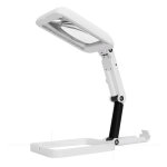 Loupe de lecture, 2 in 1 loupe eclairante avec 18 led lumi�re 3 modes de couleur loupe sur pied ajustable ...
