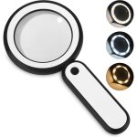 Loupe de lecture, loupe 30x avec 21 led lumi�re, 3 modes d'�clairage rechargeable par usb loupe eclairante ...