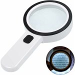 Loupe de lecture �clair�e , loupe 30x avec 12 led lumi�re, loupe grossissante � main, loupe eclairante ...