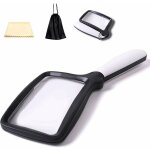 Loupe de lecture pliable avec lumi�re 5 led grossissement 3 x de gradation id�al pour lire de petites ...