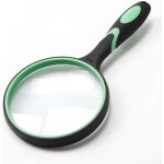 Loupe de lecture portable 5x pour personnes �g�es et enfants ? loupe en verre v�ritable 100 mm (4 pouces) ...