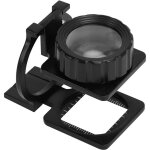 Loupe pliante avec double lentille en verre optique, portable loupe avec chelle loupe, outil d'agrandissement ...