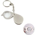 Loupe porte - cl�s pliable en m�tal, grossissement x10, id�ale pour la lecture, les bijoux et les voyages. ...