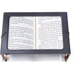 Loupe rectangulaire pliable pleine page mains libres avec 12 lumi�res led pour lire, travailler