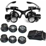 Loupe serre t�te loupe frontale lunettes grossissantes allumage led grossissements de 10x, 15x, 20x et ...