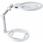 Loupe de table lampe loupe sur pied r�glable en m�tallique grand support de bureau r�glable 130 mm inspection ...