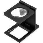 Loupe de table pliante en m�tal avec compteur de fils, grossissement 10x pour le travail, le bureau, ...