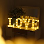 Love enseigne lumineuse � led lettre, 22cm led d�coration de mariage lampe led lettrage sign alimentation ...