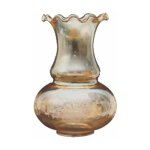 Irene verre abat - jour 15x13cm ambre avec embouchure 5cm