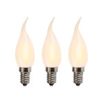 Luedd - lot de 3 ampoule led bougie e14 mattes bxs35 1w 2200k