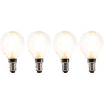Luedd - lot de 4 ampoule led e14 � intensit� variable p45 transparentes 3w 250lm 2700k