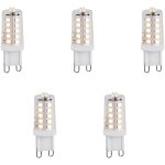 Luedd - lot de 5 ampoule led g9 dimmables 1, 2 w 100 lm 2700 k