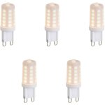 Luedd lot de 5 ampoule led g9 dimmables opales 1, 2 w 100 lm 2200 k