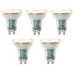 Luedd - lot de 5 ampoule led gu10 � intensit� variable avec d�tecteur cr�pusculaire 3w 200 lm 2200k