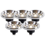 Luedd - lot de 5 ampoule led gu10 dimmables ar111 11w 810lm 2700k