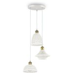 Ideal lux - lugano - luminaire suspendu à 3 ampoules, blanc Ideal lux - lugano - luminaire suspendu à 3 ampoules, blanc