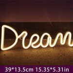Lumi�re blanche chaude dream enseigne n�on, 39 x 13. 5 cm led dream enseignes lumineuses lampe � lettre ...