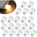 (lumi�re blanche) pack de 20 mini lampes de nuit portables usb, petites boules led rondes mobiles branchables, ...