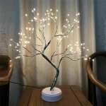 Lumi�re bouleau no�l, 108 led lampe bonsa� arbre bouleau �clair� usb ou interrupteur tactile � piles ...
