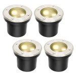 Lumires enterres 3w lampadaire ip65 led encastrable sol spot - noir 4x