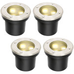 Lumi�res enterr�es 3w lampadaire ip65 led encastrable sol spot - noir 4x
