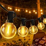 Lumi�re ext�rieure 15 m�tres 50 lumi�res + 4 ampoules de rechange 50 pieds, lampe de jardin �tanche en ...