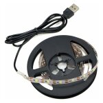 Ersandy - lumi�res led usb, 5v 5 m�tres 300 leds bandes led blanc froid avec c�ble usb, r�tro�clairage ...
