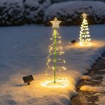 Lumi�res de no�l, sapin de no�l artificiel solaire, d�corations d'arbre de no�l solaires d'ext�rieur, ...