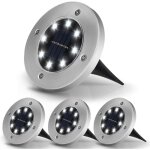 Lumire solaire extrieur 8 led lumire solaire jardin 3000k blanc chaud etanche ip65, spot exterieur ...