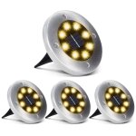 Lumi�re solaire ext�rieur, lot de 4 8led lampe solaire exterieur, etanche ip65 spot solaire exterieur ...