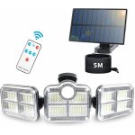 Lumi�re solaire ext�rieure avec d�tecteur de mouvement, 122 leds lampe solaire exterieur avec t�l�commande, ...