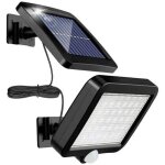 Promotion lumi�re solaire ext�rieure avec d�tecteur de mouvement 56 led, lumi�re solaire de jardin �tanche ...